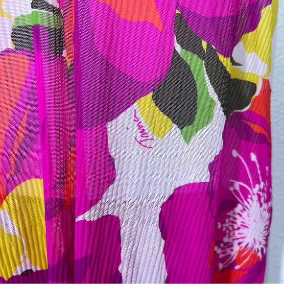 NEW Trina Turk Women's Bloom Semisheer Mesh Cover-Up Maxi Dress Size Small - Picture 4 of 9